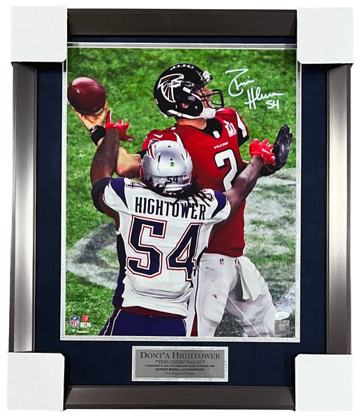 Donta Hightower Patriots Signed SB 51 Strip Sack 16x20 Matted & Framed Photo JSA