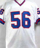 Lawrence Taylor Autographed White Pro Style Jersey w/HOF- Beckett W *Silver *6