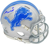 SAM LAPORTA AUTOGRAPHED LIONS SILVER SPEED MINI HELMET BECKETT WITNESS 230026