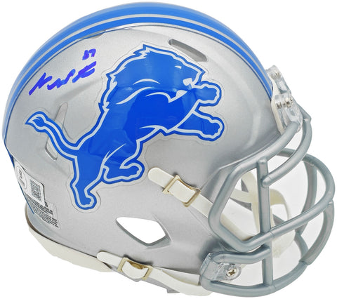 SAM LAPORTA AUTOGRAPHED LIONS SILVER SPEED MINI HELMET BECKETT WITNESS 230026