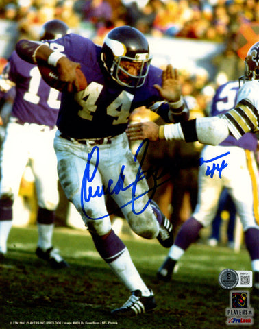 Chuck Foreman Signed Minnesota Vikings 8x10 Photo Beckett 45743