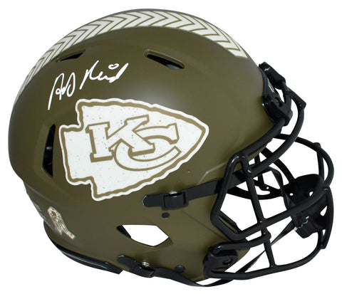 ANDY REID SIGNED KANSAS CITY CHIEFS SALUTE TO SERVICE AUTHENTIC SPEED HELMET BAS