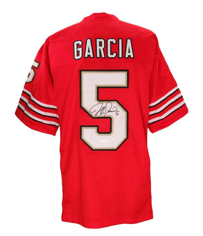 Jeff Garcia Signed/Autographed Red Custom Football Jersey 49ers JSA 193580