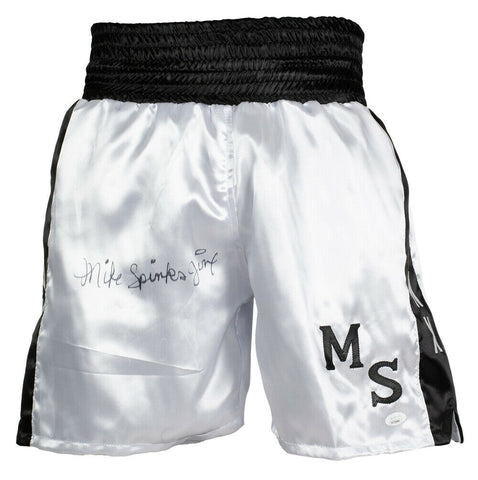 Michael Spinks Signed White Boxing Trunks JSA ITP