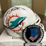 JASON TAYLOR AUTOGRAPHED SIGNED MIAMI DOLPHINS MINI HELMET W/ HOF '17 BECKETT