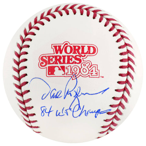 Dave Rozema Signed Rawlings 1984 World Series Baseball w/84 WSC - (SCHWARTZ COA)