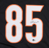 Tee Higgins Signed Cincinnati Bengals Black Jersey (Beckett) Univ. of Tenn. W.R.