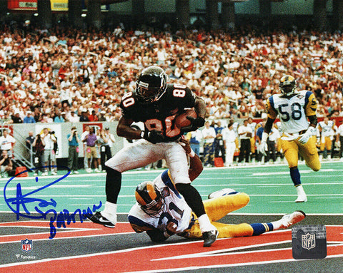 Andre Rison Signed Atlanta Falcons TD Catch Action 8x10 Photo w/Bad Moon -SS COA