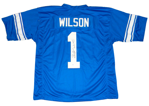 ZACH WILSON SIGNED AUTOGRAPHED BYU COUGARS #1 BLUE JERSEY BECKETT