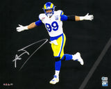 AARON DONALD AUTOGRAPHED FRAMED 16X20 PHOTO RAMS SPOTLIGHT BECKETT 230192