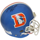 Louie Wright Signed Denver Broncos F/S VSR4 75-96 Helmet Beckett 44288