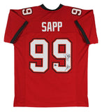 Warren Sapp "HOF 13" Authentic Signed Red Pro Style Jersey BAS Witnessed