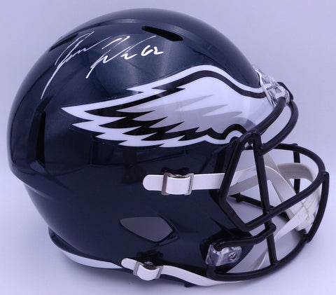 Jason Kelce Autographed Full Size Replica Helmet Eagles Beckett QR #BN13771