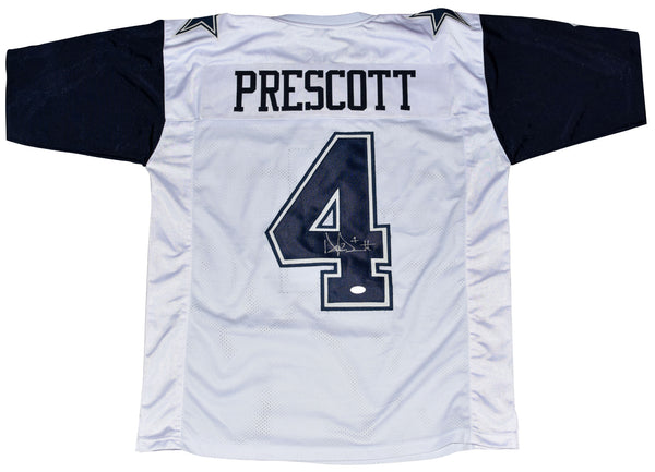 DAK PRESCOTT SIGNED AUTOGRAPHED DALLAS COWBOYS #4 COLOR RUSH JERSEY JSA