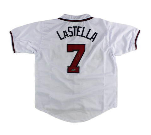 Tommy La Stella Signed Atlanta Custom White Jersey