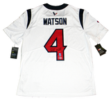 DESHAUN WATSON AUTOGRAPHED HOUSTON TEXANS #4 WHITE NIKE LIMITED JERSEY BECKETT