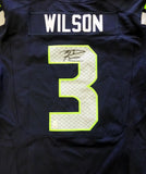 SEAHAWKS RUSSELL WILSON AUTOGRAPHED BLUE NIKE ELITE JERSEY SIZE 52 RW HOLO 60977