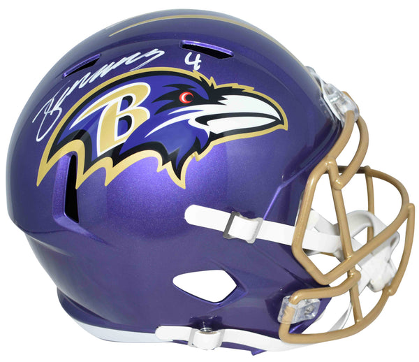 ZAY FLOWERS SIGNED AUTOGRAPHED BALTIMORE RAVENS FULL SIZE FLASH HELMET BECKETT