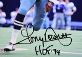 Tony Dorsett Autographed Dallas Cowboys 8x10 Running w/HOF - Beckett W Hologram