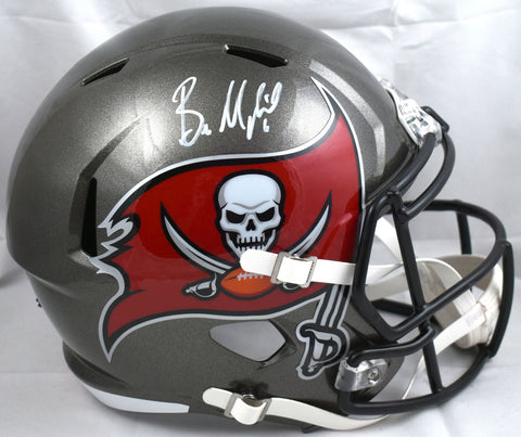 Baker Mayfield Autographed Buccaneers F/S Speed Helmet-Beckett W Hologram *White