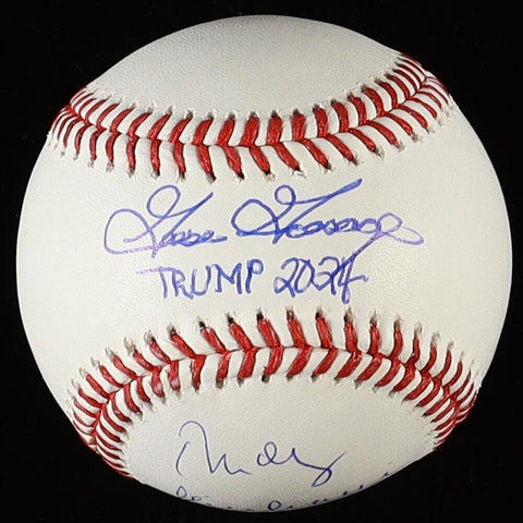 Goose Gossage & Rudy Giuliani Signed OML Baseball Inscribed Trump 2024 (Beckett)