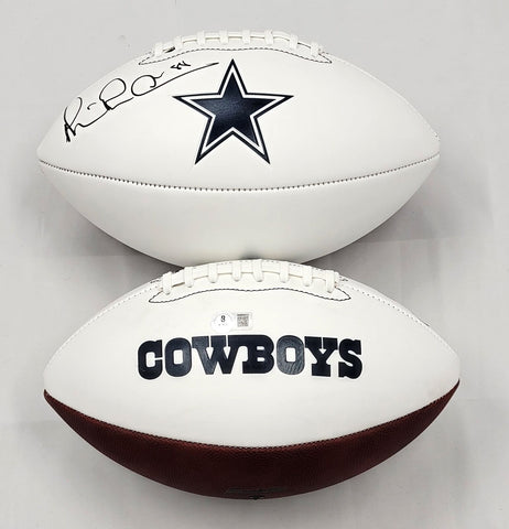 Michael Irvin Autographed Dallas Cowboys Logo Football Beckett Witnessed