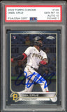 2022 Topps Chrome #128 Oneil Cruz Pirates RC On Card PSA 10/10 Auto GEM MINT