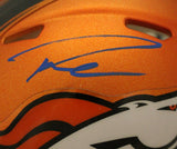 Russell Wilson Autographed Denver Broncos Blaze Mini Helmet FAN 36563