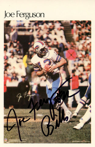 Joe Ferguson Autographed Buffalo Bills Mini Poster 36/50 Beckett 46159