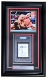 John Cena Signed Framed Slabbed WWE Bookplate w/ 8x10 vs The Rock Photo PSA