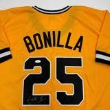 Autographed/Signed Bobby Bonilla Pittsburgh Pirates Yellow Jersey JSA COA