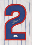 Nico Hoerner Signed Chicago Cubs Pinstriped Home Jersey (JSA) 2018 1st Round Pck