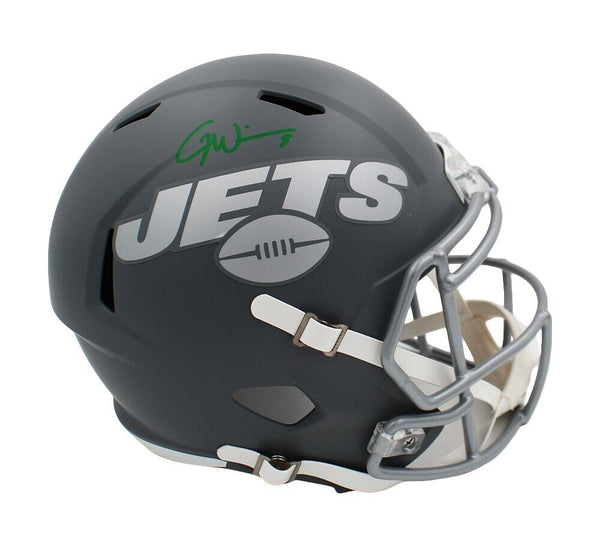 Garrett Wilson Signed New York Jets Speed Full Size Slate NFL Helmet