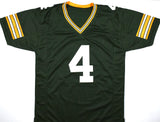 Brett Favre Autographed Green Pro Style Jersey - Beckett W Hologram *Black