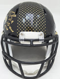 DREW BREES AUTOGRAPHED SAINTS 2022 BLACK SPEED MINI HELMET SB XLIV MVP BECKETT