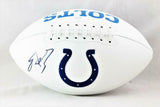 Edgerrin James Signed Indianapolis Colts Logo Football w/HOF - JSA W Auth *Black