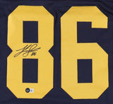 Luke Schoonmaker Signed Michigan Wolverines Jersey (Beckett) Dallas Cowboys T.E.