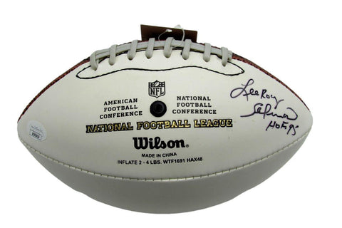 Lee Roy Selmon HOF Autographed Mini NFL Football Tampa Bay Buccaneers JSA