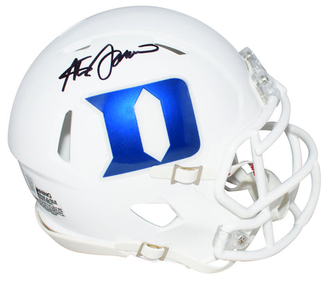 STEVE SPURRIER SIGNED DUKE BLUE DEVILS WHITE SPEED MINI HELMET BECKETT