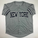 Autographed/Signed GOOSE GOSSAGE New York Grey Baseball Jersey JSA COA Auto