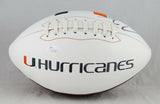 Ray Lewis Autographed Miami Hurricanes Logo Football- JSA Authenticated