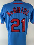 Bake McBride Signed St. Louis Cardinals Powder Blue Throwback Jersey (JSA COA)