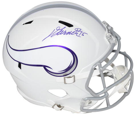 DALLAS TURNER AUTOGRAPHED MINNESOTA VIKINGS WHITE FULL SIZE HELMET BECKETT
