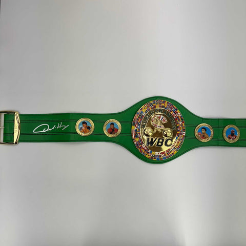 Autographed/Signed Oscar De La Hoya WBC Green Replica Championship Belt BAS COA