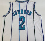 Larry Johnson Signed Charlotte Hornets Jersey (Steiner) #1 Overall Pk 1991 Draft