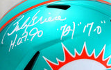 Bob Griese Autographed F/S Dolphins Flash Speed Helmet w/3Insc.-Beckett W Holo