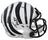 Bengals Tee Higgins Signed 2022 On-Field Alt Speed Mini Helmet W/ Case BAS Wit