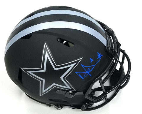 Dak Prescott Signed Dallas Cowboys Authentic Eclipse Helmet Beckett Witnessed