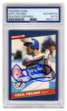 Cecil Fielder Signed Blue Jays 1986 Donruss Baseball Rookie Card #512 - (PSA)