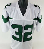 Michael Carter Signed Jets White Jersey (Beckett Holo) New York 2021 4th Rnd Pk